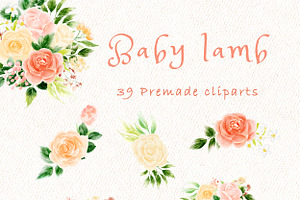 Baby Lamb Nursery Clipart