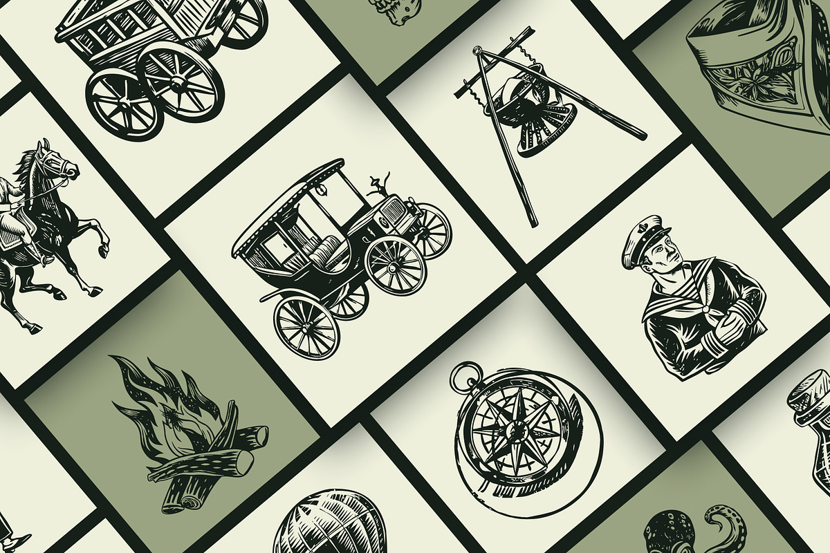 325 Vintage Adventure and Travel, a Transportation Illustration by Creative Stall (Photo 7 of 22)