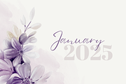 Purple Flora Wall Calendar For Print, a Stationery Template by DesignMarket (Thumbnail 3 of 5)