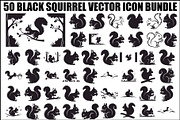 Black Squirrel Vector Icon Bundle, an Illustration by jahid234 (Thumbnail 1 of 51)