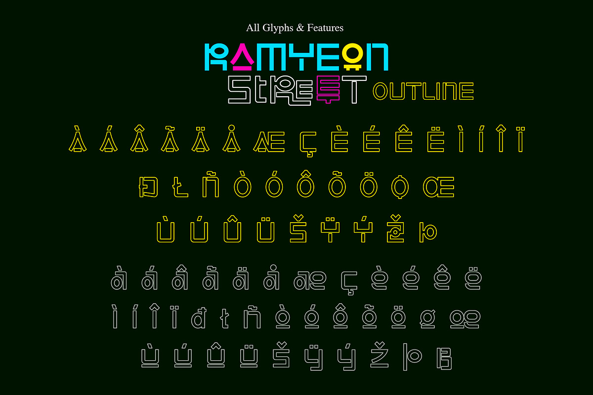 Ramyeon Street, a Symbol Font by BBtypeStudios (Photo 23 of 25)