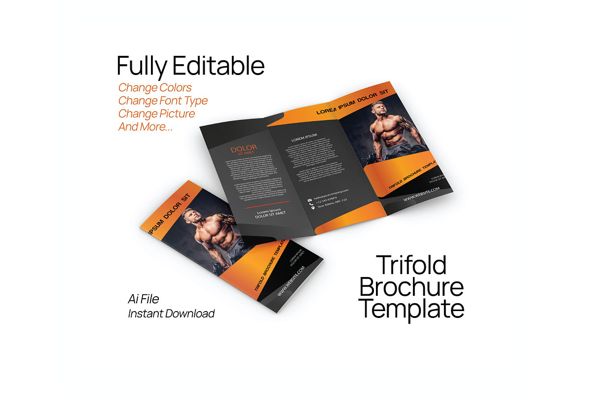 Trifold Brochure Template, a Brochure Template by YUDesignStore (Photo 1 of 5)