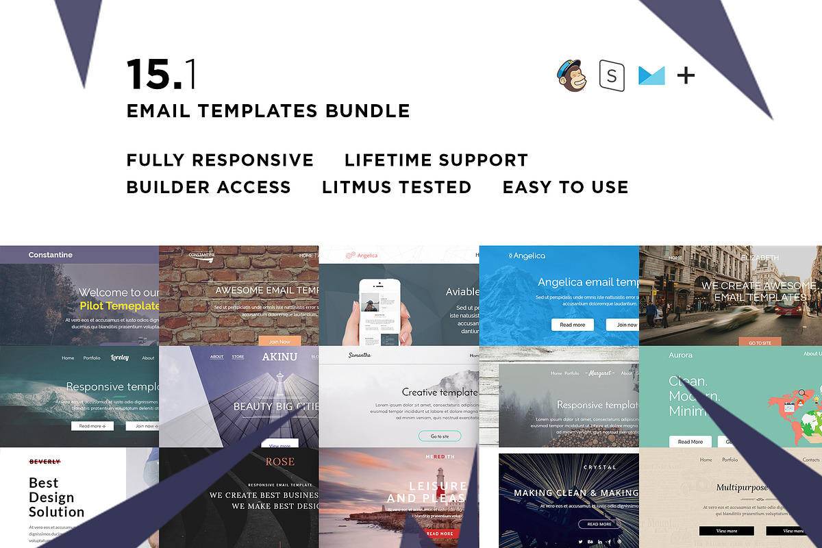 15 Email templates bundle I, an Email Template by ThemesCode | Creative ...