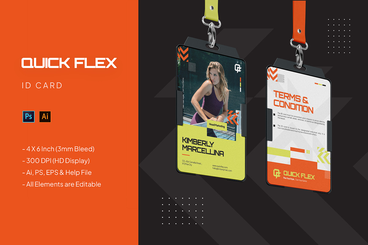 Quick Flex - ID Card, a Print Template by StreaksideStd (Photo 1 of 3)