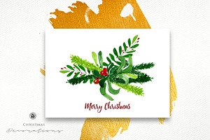 Watercolor Christmas Decorations