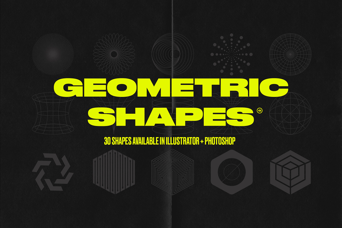 Modern & Abstract Geometric Shapes, an Outline Icon by Creative Zeune (Photo 1 of 3)