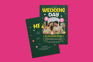 Pearce Wedding Invitation Template, an Invitation Template by iDoodle Studio