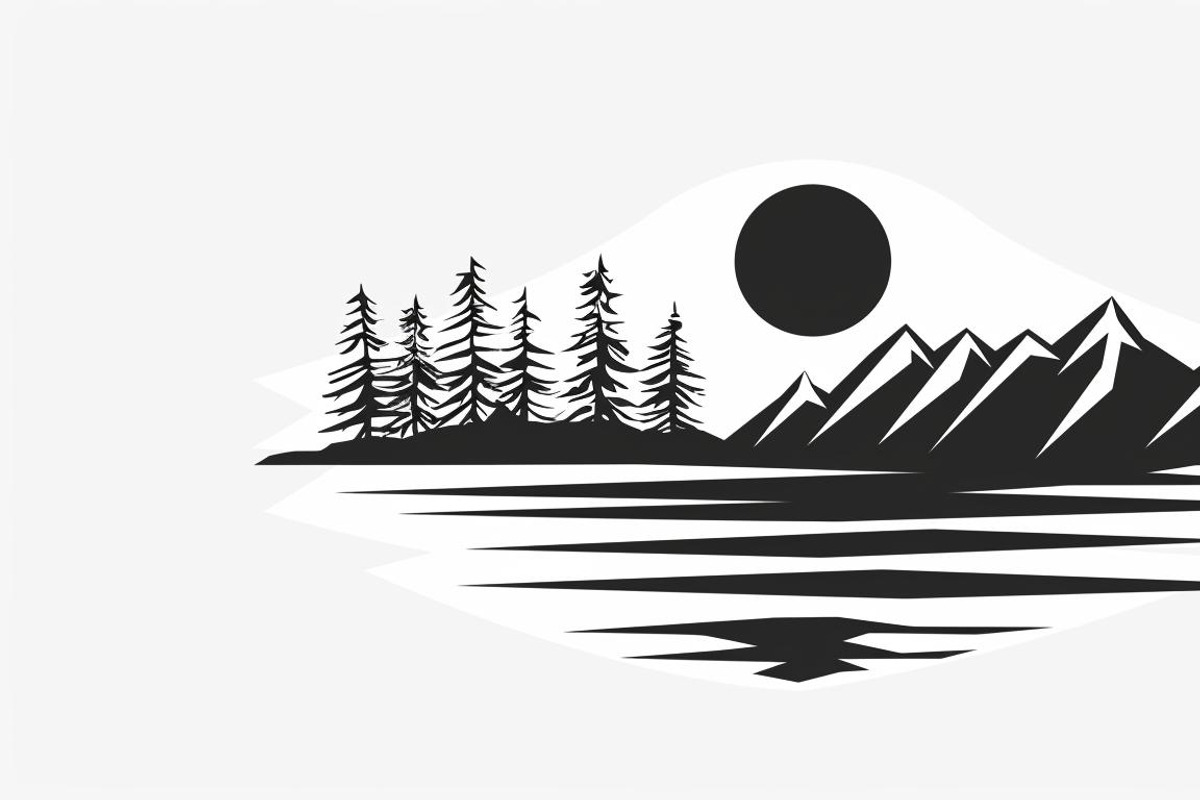 Majestic Mountain and Tree Vector Bu, a Graphic by Designs_River (Photo 5 of 7)