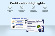 Preschool Graduation Diploma Canva, a Card Template by Snapybiz (Thumbnail 5 of 7)