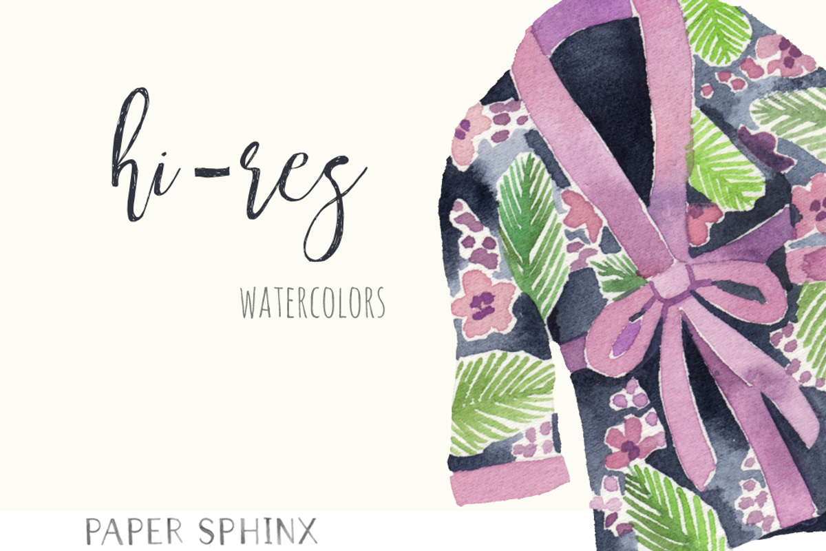 Watercolor Spa Day Clipart, an Illustration by PaperSphinx (Photo 3 of 3)