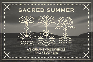 Sacred summer.  Lineart collection