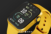 Smart Watch Mockup, a Wearable Device Mockup by Akrinity Digital (Thumbnail 1 of 3)