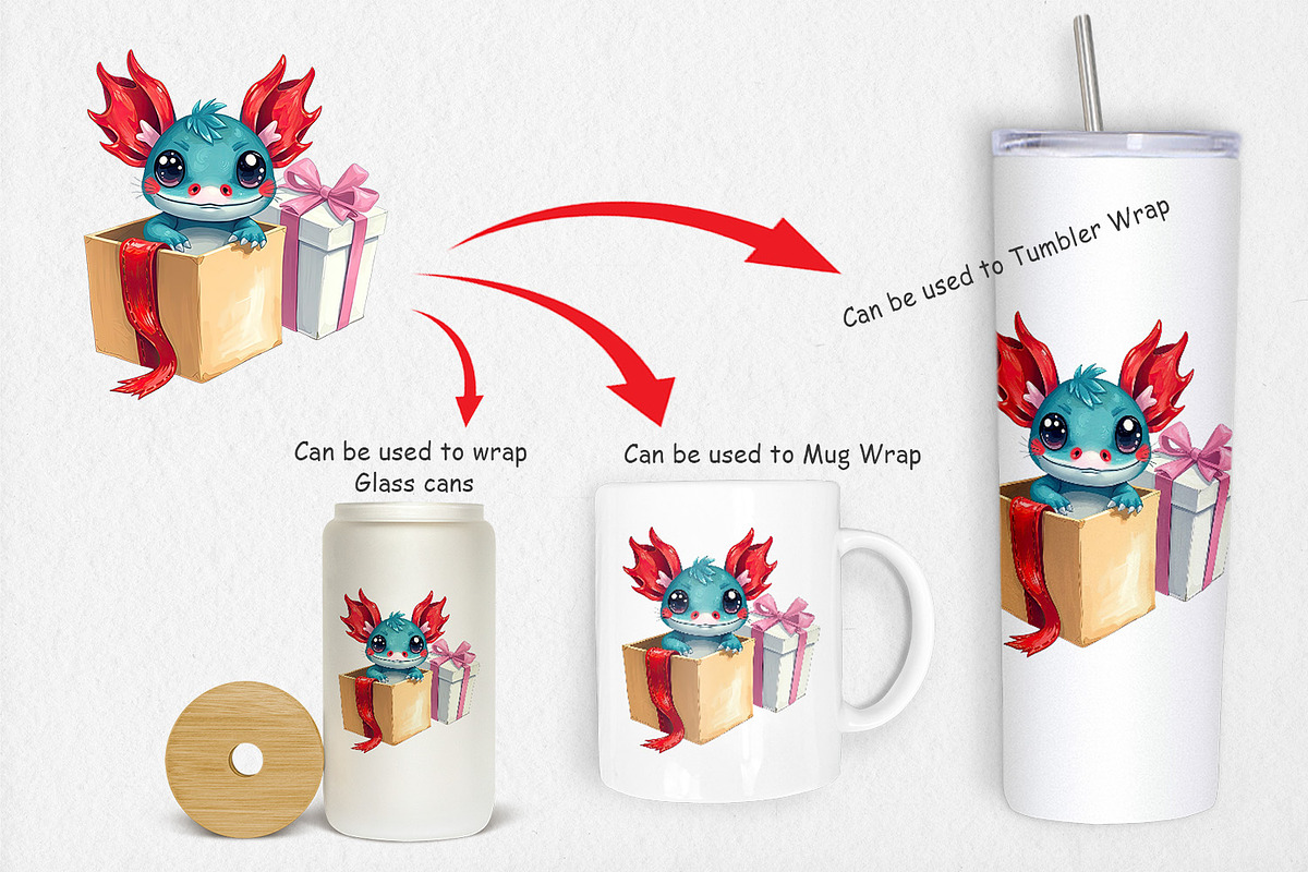 Axolotl Clipart Gift, a Graphic by Artnoy (Photo 4 of 5)