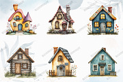 Watercolor Hollow House Clipart, an Illustration by designcity5 (Thumbnail 2 of 5)