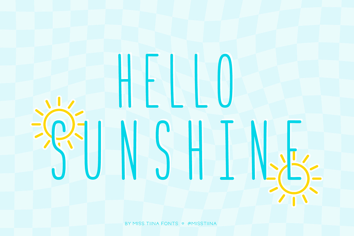 Hello Sunshine Font, a Handwritten Font by Miss Tiina (Photo 1 of 5)