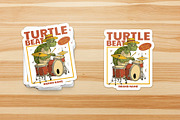 Turtle Mascot Playing Drum Set, a Branding & Logo Template by Judsart (Thumbnail 3 of 3)