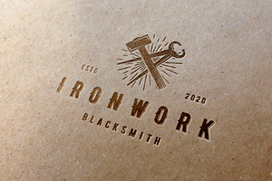 Blacksmith Tools Logo Template