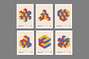 3D Geometry Printable Wall Art Set, a Background Graphic by C Design Studio (Thumbnail 12 of 28)