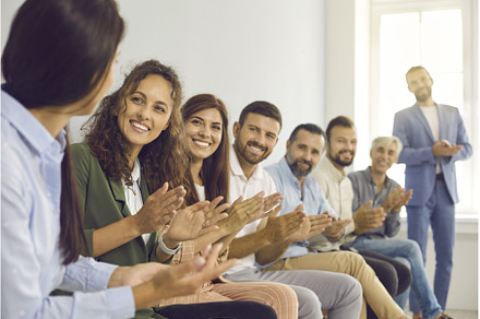 Cheerful and active business people, a Person Photo by StudioRomantic