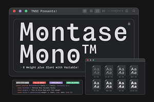 Montase Mono - Monospaced Typeface, a Sans Serif Font by The Native Saint Club