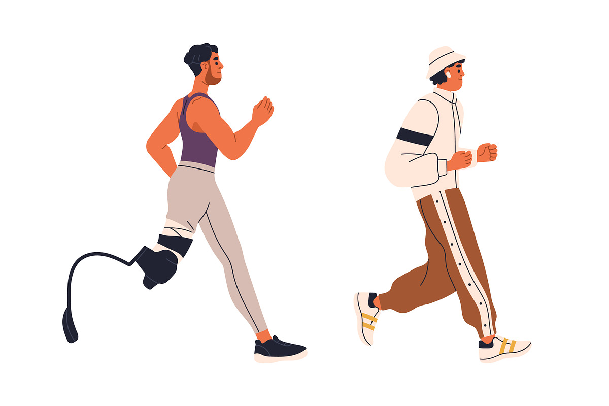 Sporty people running, jogging set, a Sport Illustration by Good Studio (Photo 7 of 9)