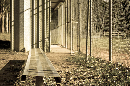 Vintage Baseball Dugout Bench