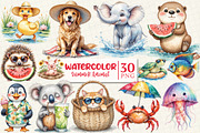 Summer Animal Clipart, an Illustration by OK Design (Thumbnail 1 of 6)