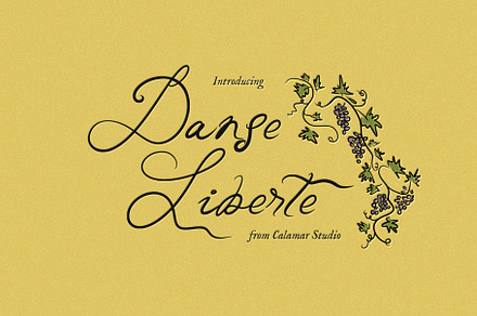 Danse Liberte Handwritten Font, a Script Font by Calamar Studio