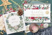 Watercolor floral Christmas pack, a Decorative Illustration by WonderWonder (Thumbnail 12 of 20)