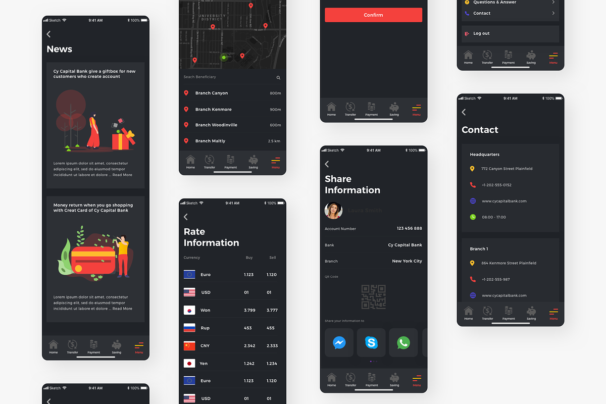Cy Capital Bank App UI Kit, an App Template by Capi Product (Photo 18 of 18)