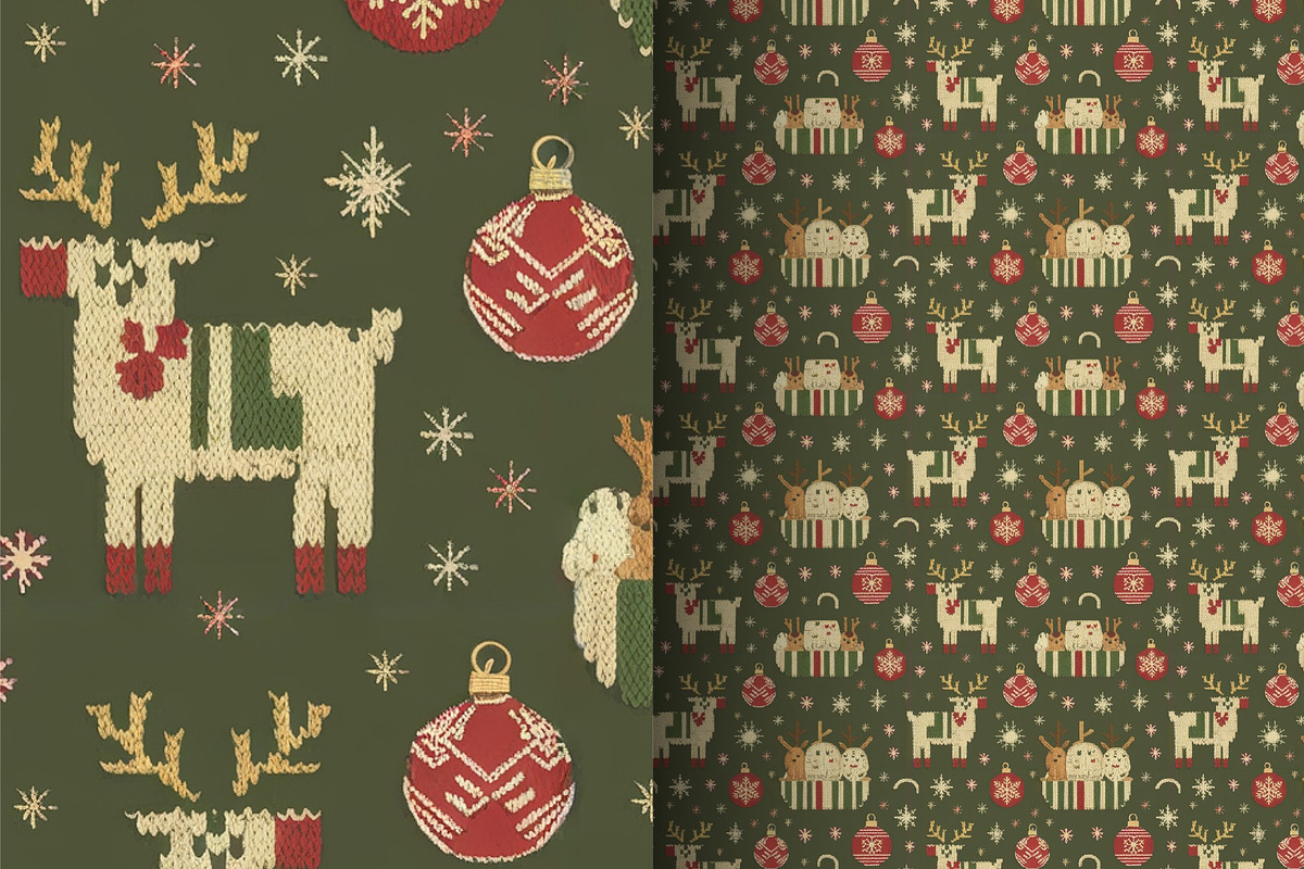 Christmas Ugly Seamless Pattern, a Pattern Graphic by DIYnArtShop (Photo 3 of 11)