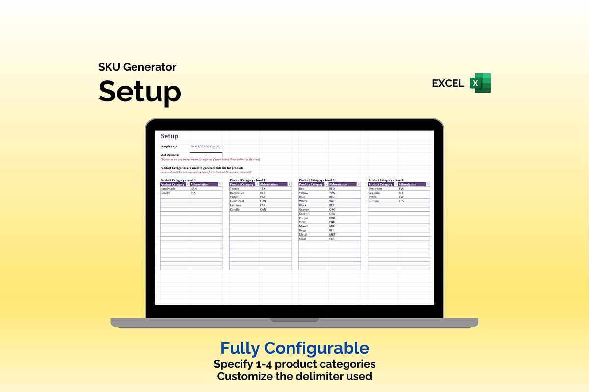 SKU Generator - Excel, an App Template by Ardent Workshop (Photo 2 of 5)