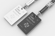 Two Hanging ID Card Mockup Set, a Product Mockup by graphypix (Thumbnail 4 of 4)