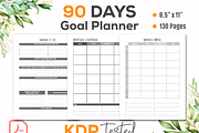 90 Days Goal Planner Journal - KDP, a Design Template by Ink Gallery (Thumbnail 1 of 3)