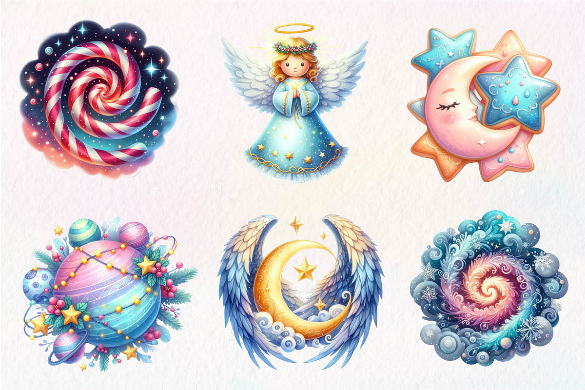 Celestial Christmas Clipart, an Illustration by Dream Creation (Photo 2 of 7)