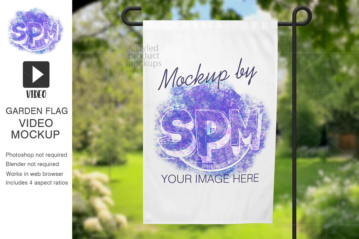 Garden Flag Video Mockup, a Household Mockup by StyledProductMockups (Photo 1 of 7)
