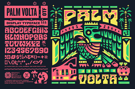 Palm Volta - Display Typeface, a Font by G.A.R.M. Company