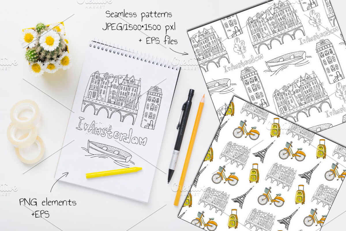 Bon voyage vector set, an Illustration by artdreamer (Photo 4 of 6)