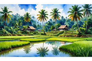 Traditional rice paddies and stilt, a Nature Photo by Igor Tichonow