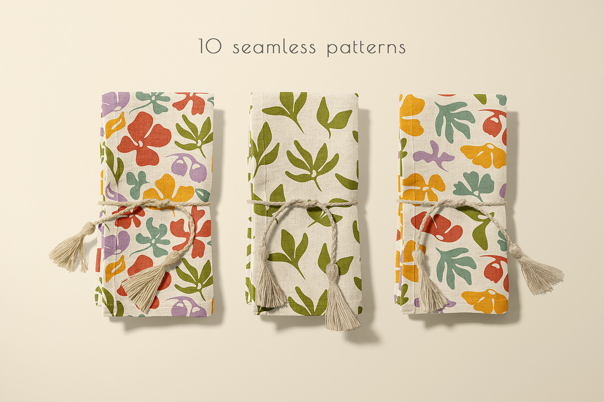 RETRO flower - patterns & posters, an Illustration by Anna.Klets (Photo 6 of 12)
