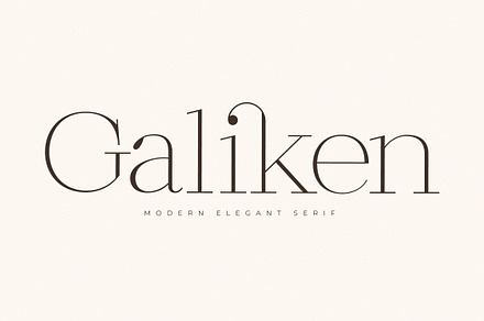 Galiken Modern Elegant Serif, a Serif Font by Letterena Studios