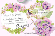 Purple Poppies&Blackberries-Clipart, an Illustration by watercolorwild.graphics (Thumbnail 10 of 10)