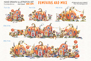 PUMPKINS AND MICE, a Seasonal Illustration by Watercolor by Tonia Tkach (Thumbnail 4 of 8)