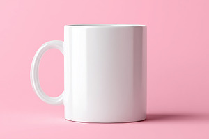 Blank white ceramic mug on a pastel, a Food & Drink Photo by MistyDay