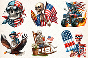 Funny 4th of July Skeleton Sublimati, an Illustration by Rose Art (Thumbnail 3 of 4)