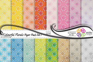 Colorful Floral Paper Pack