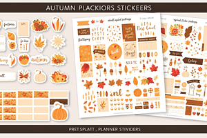 Autumn Digital Planner Stickers Bund