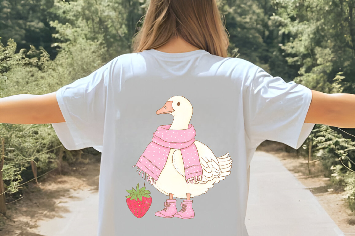 Strawberry Coquette Goose Clipart, an Illustration by Digital Artistic99 (Photo 6 of 8)