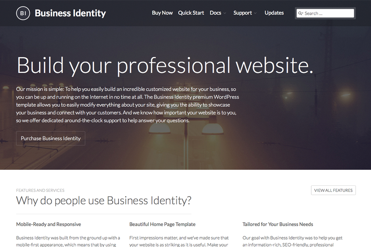 Business Identity WordPress Theme, a WordPress Template by We Cobble (Photo 2 of 6)