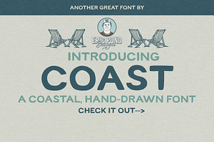 Coast - A Coastal, Hand-drawn Font